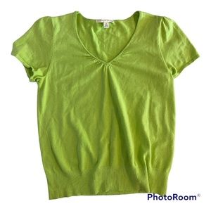 Womens Carolyn Taylor green sweater top size M